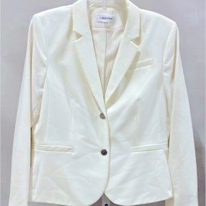 Calvin KleinWomen’s White Stretch Single Breasted Blazer